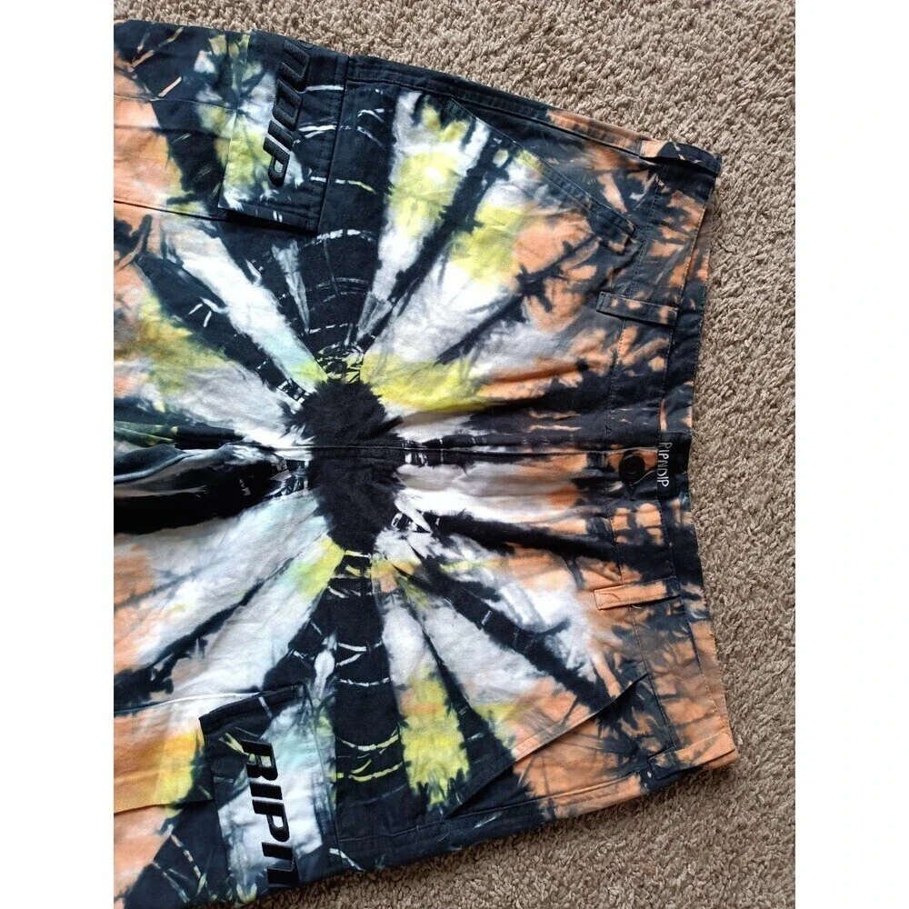 Ripndip Cargo Shorts Men's 34 Tie Dye Multicolor